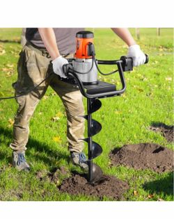 New Electric Post Hole Digger, 5.71 in Auger Bit with 1500W Powerful Motor, 140 RPM Alloy Steel