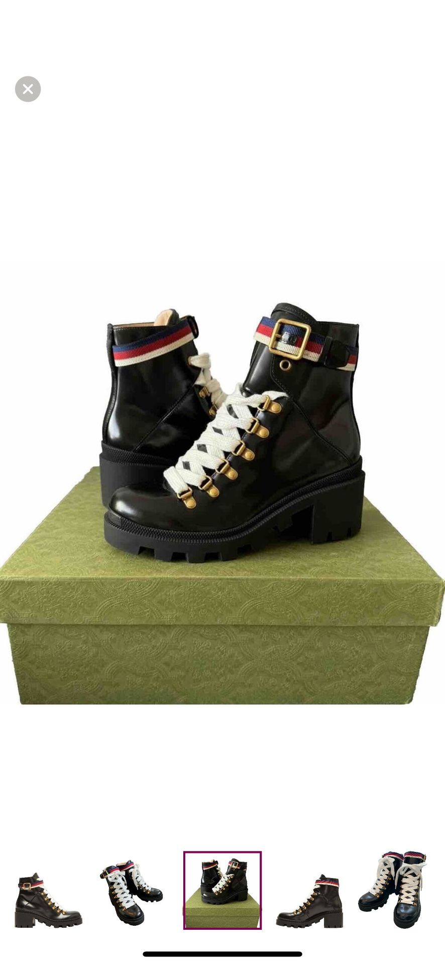 BRAND NEW Gucci Sylvie Combat Boots