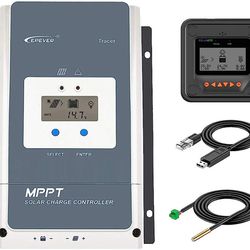 EPEVER MPPT Solar Charge Controller 60A 200V PV Negative Grounding, Suitable for 12/24/36 / 48V Battery System with Remote Monitoring (Tracer6420AN)
