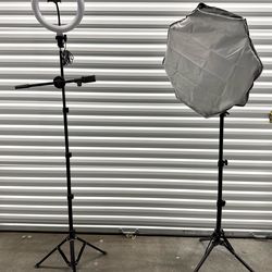 NiceVeedi Ring Light & Softbox Studio Light Set with Tripods