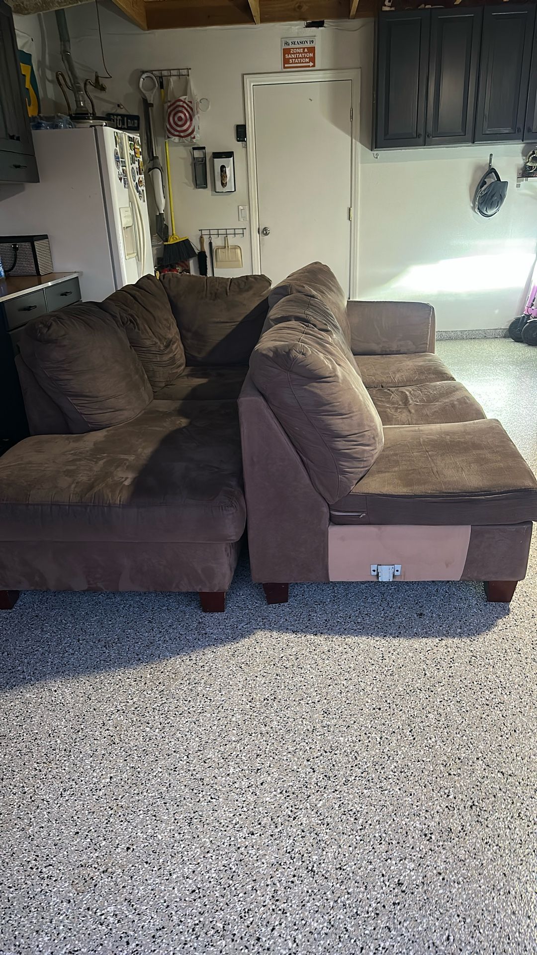 2 piece sectional couch for free