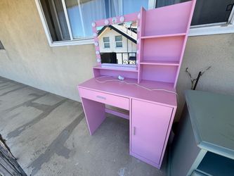 Vanity desk  and Side Cabinet