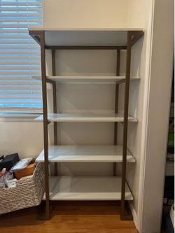 White and gold shelf