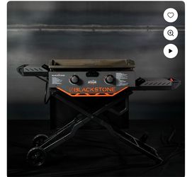 Blackstone Adventure Ready Plancha para Exteriores, Parrilla de Superficie Plana de 2 Quemadores de 28 Pulgadas con Patas Flexfold, Gris