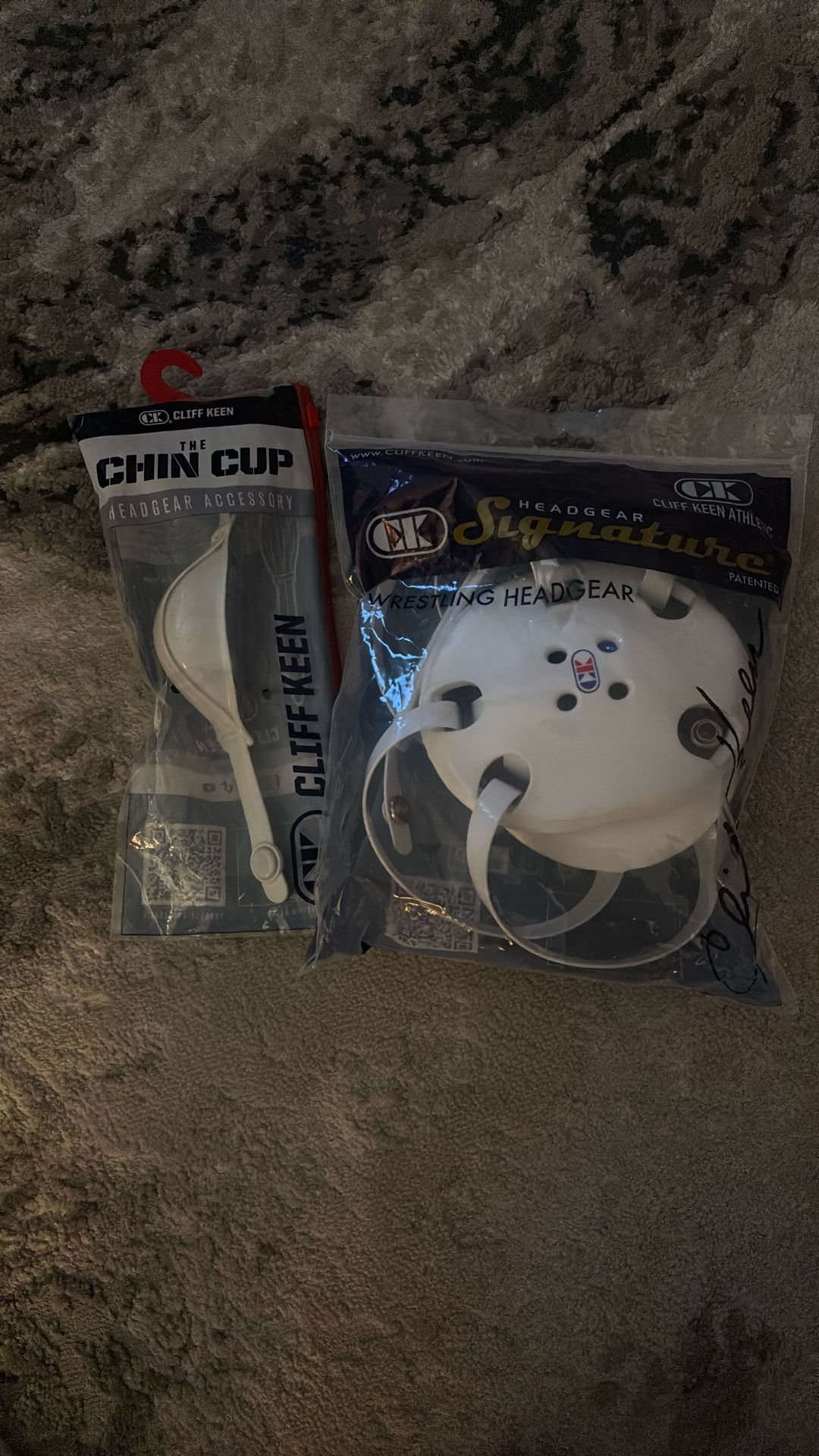 Cliff Keen Chin Cup And Signature Head Gear