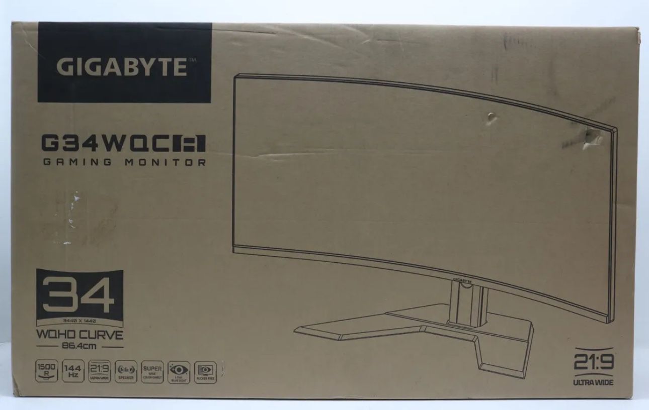 Gigabyte G34WQC 34 Inch LED Curved, Gamin monitor