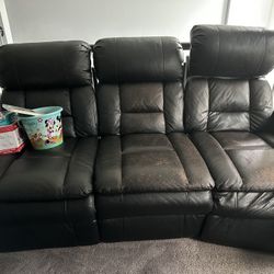 Black Sectional 2 Pieces