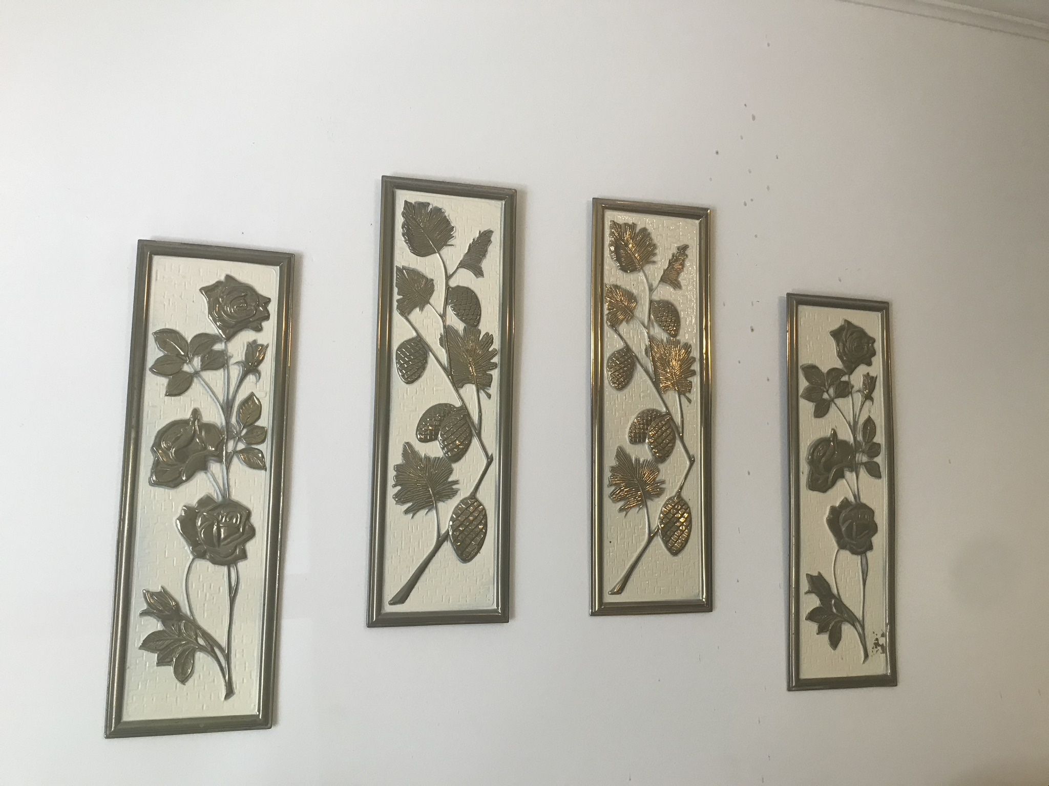 Vintage Embossed Wall Hanging Plaque Made In England By Expected