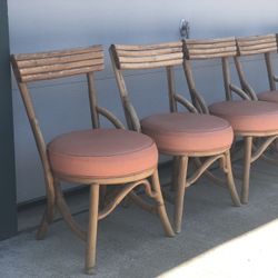 Mid Century Modern Vintage Rattan Chairs