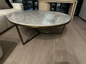 Theodore Alexander Round Marble Coffee Table