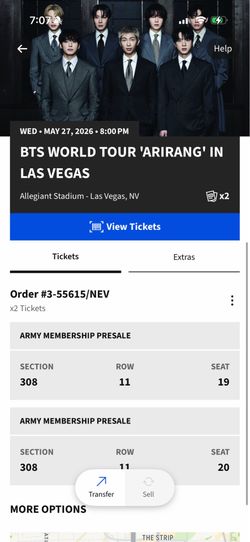 BTS TICKETS MAY 27