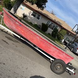 14 foot trailer, boat included $400