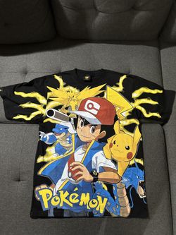 Pokémon Vintage Style Modern Boot AOP Pikachu Double Sided Big Graphic Shirt