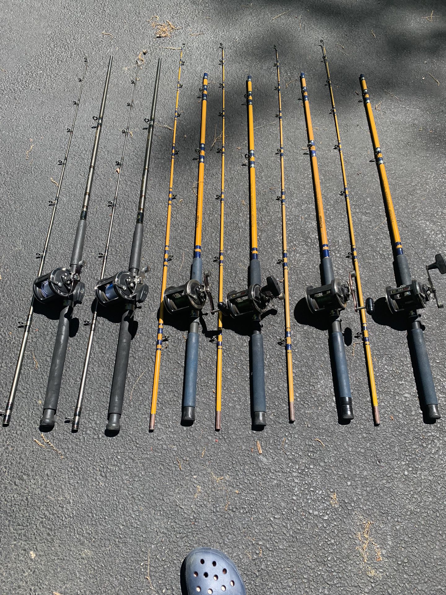 8-1/2” Trolling Rods with PENN 320 GTI Reels, $70 Each