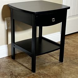 Small Black Night Stand -Side Table 