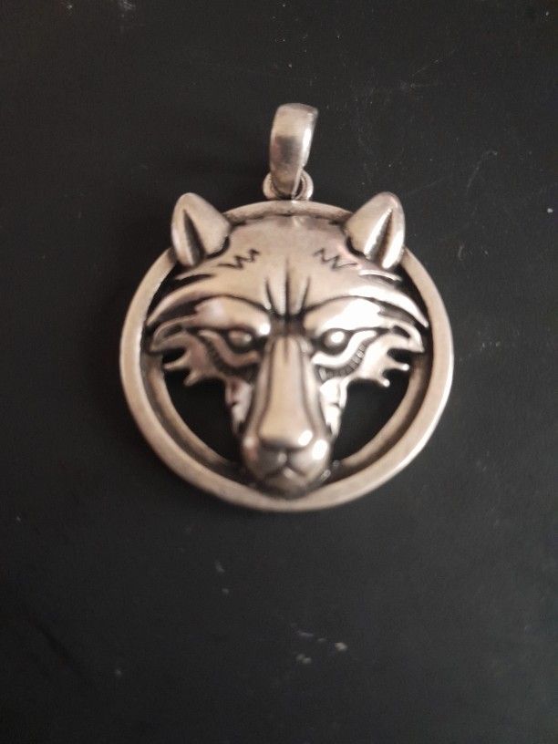 Silver Wolf Pendant