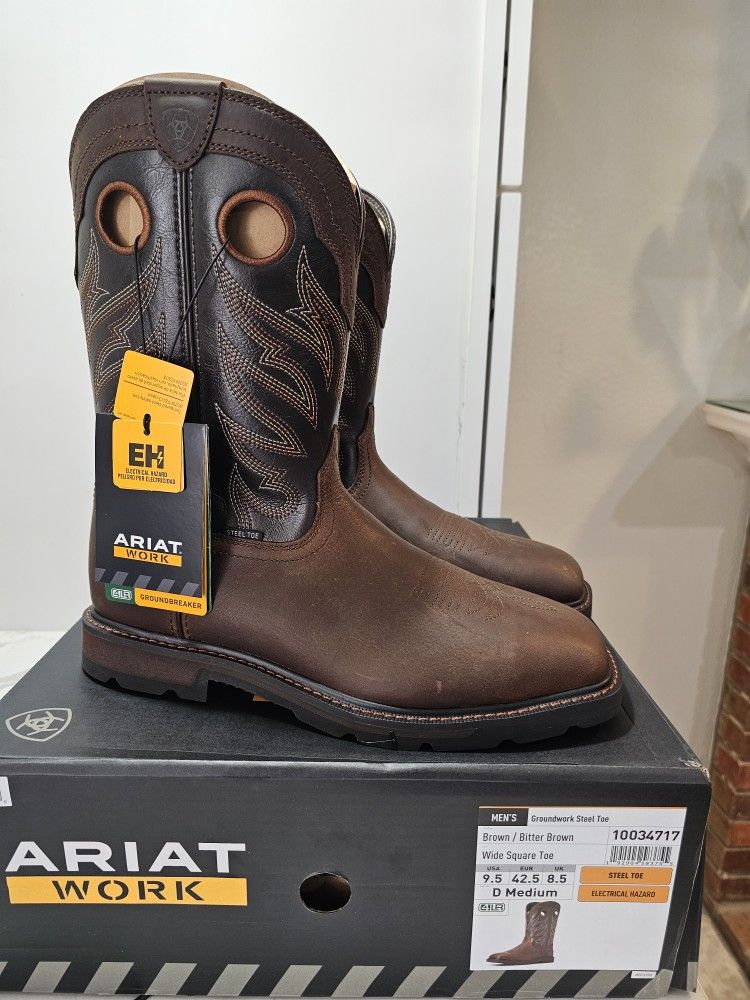 Ariat Steel Toe Work Boots Sizes 9D And 9.5D