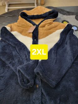 Fleece Hooded Robe 2XL