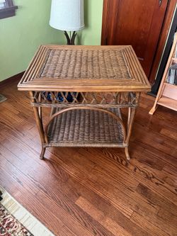 Vintage Wicker Side Table
