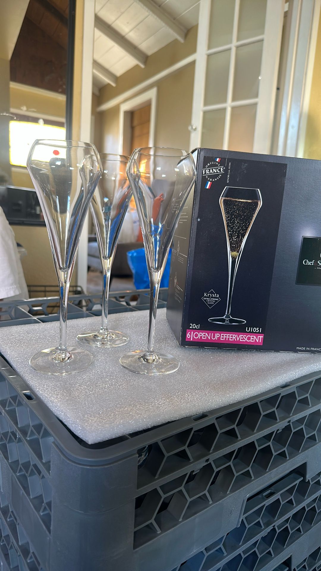 10 Boxes Of 6 Champagne Flutes $20  Per Box