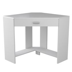 Corner Computer Desk Table Made In Europe White Or Gray 