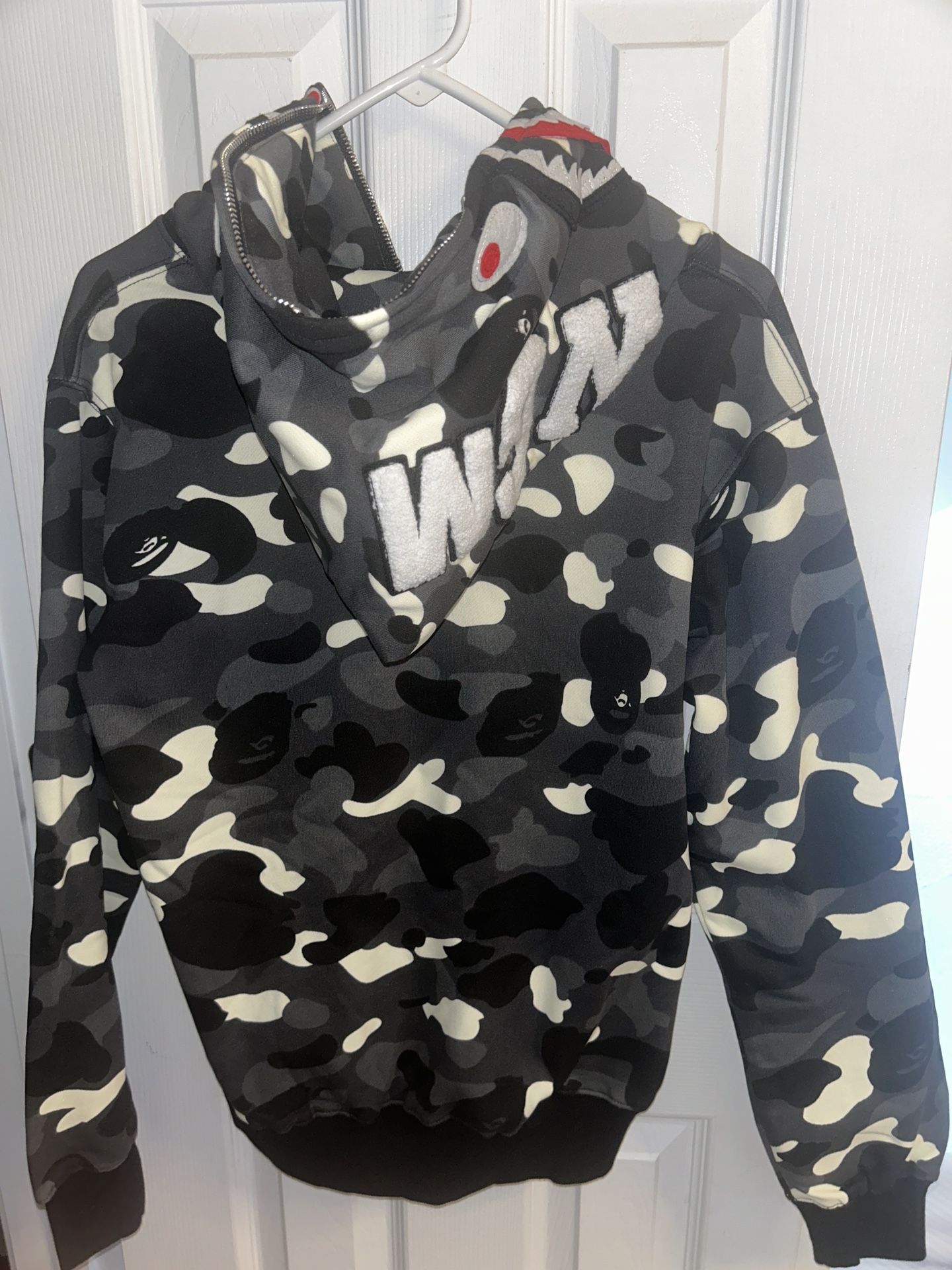 BAPE HOODIE zip up camo