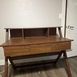 Small Desk With Shelf Space And Drawers