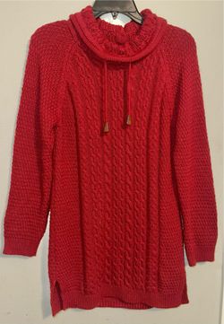 Red Cable Knit Dress