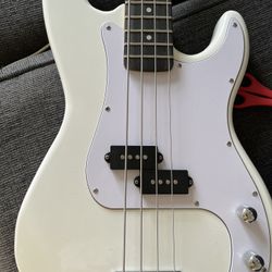 Custom Bass Guitar With Black Replacement Parts