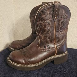 Save on Gently Used Justin Gypsy L9995 Brown Leather Western Women's Boots, Women’s Size 6.5 