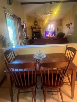 100% Real Wood Dining Table