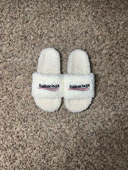 Balenciaga Furry Slide Sandals