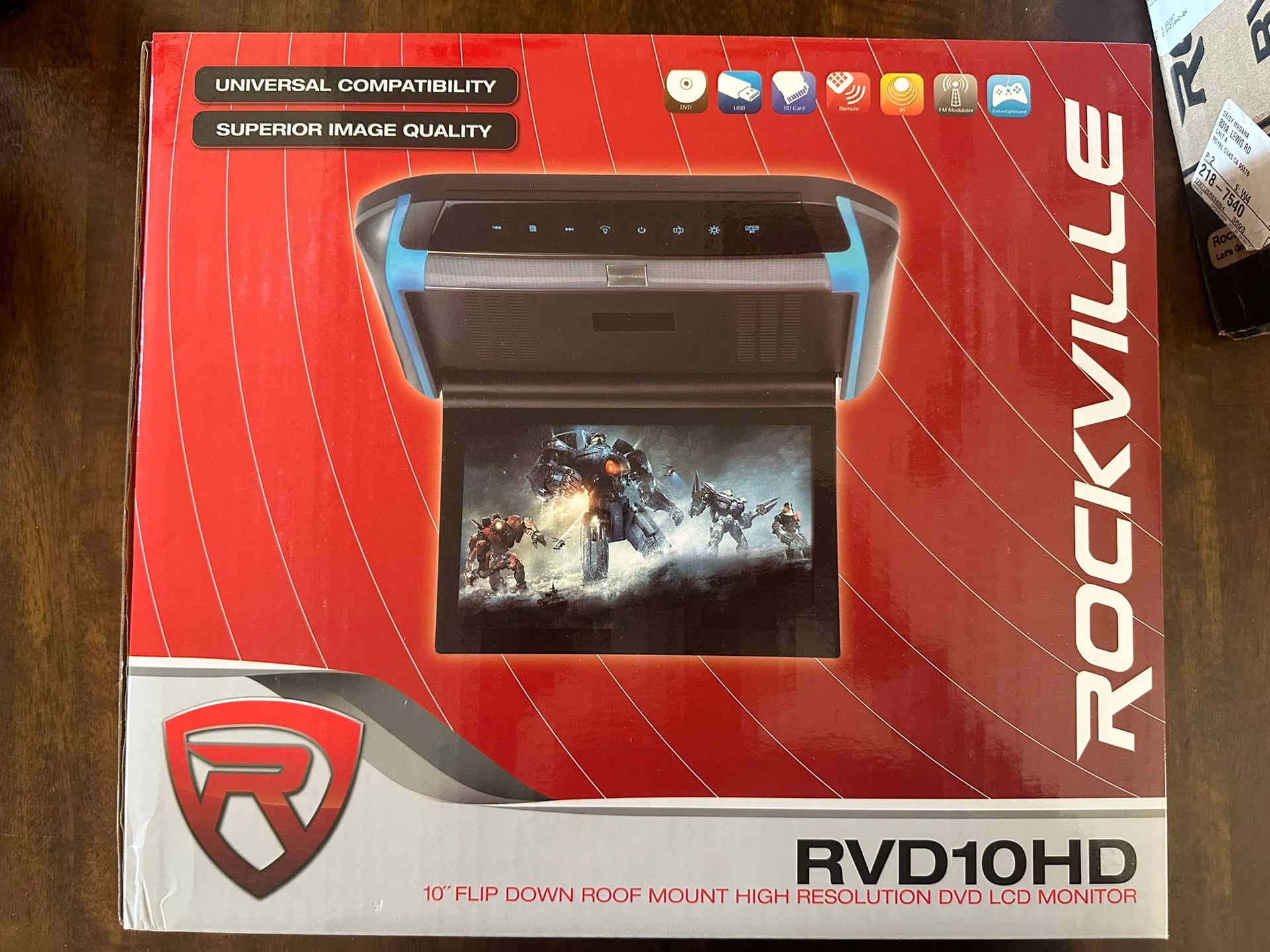 Rockville DVD Player For Auto  NIB