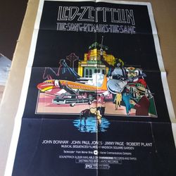 ORIGINAL LED ZEPPELIN  SONG REMAINS THE SAME MOVIE BILL USED IN THEATERS AND COMPLETE SET OF LOBBY CARDS 1976