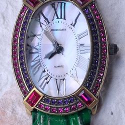 Heidi Daus Elegant Oval Crystal Watch