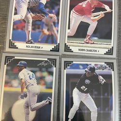 1991 MLB LEAF BASEBALL CARDS  LOT OF (4) CARDS 