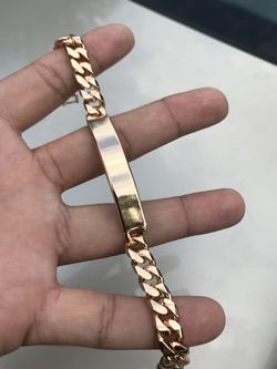 14k Rose Gold filled Cuban link bracelet