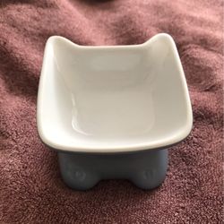 Raised Elevated Pet Cat Dog Kitten Puppy Feeder Bowl - Paired Set