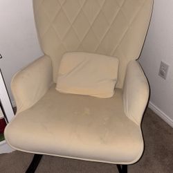 Ivory Rocking Chair With Washable Covers 