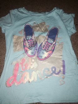 Blue Lets dance shirt little girls