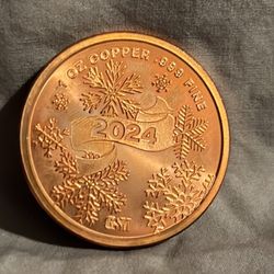 1 Ounce Copper .999 Fine 