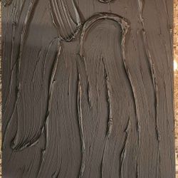 Zoinart Black Textured Wall Art 24 x 35 Hand Painted Abstract Oil Painting on Canvas Thick Texture