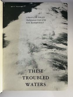 Rare vintage These Troubled Waters USS Randolph CVA-15 Cruise Book 1(contact info removed)