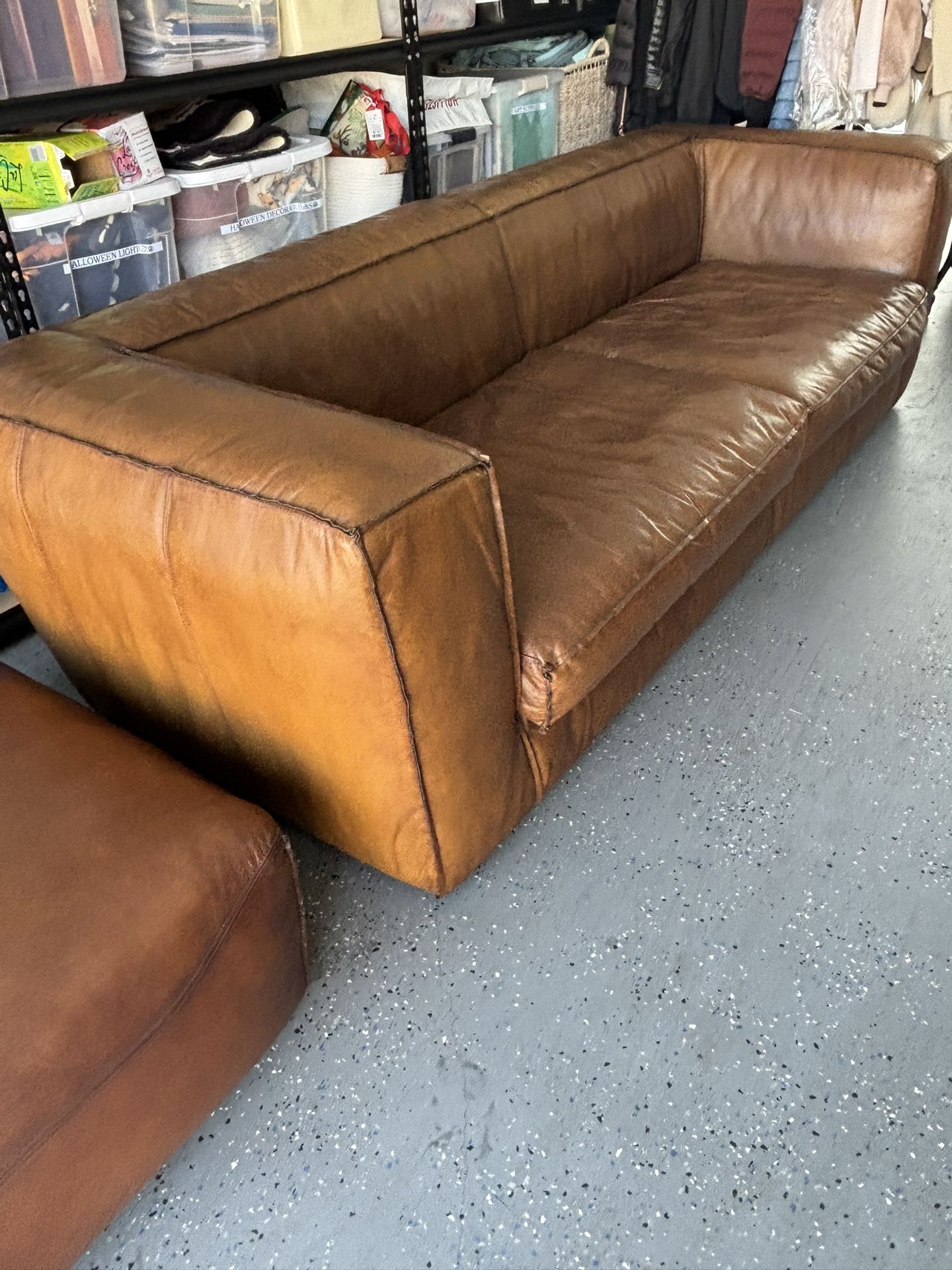 Brown Leather Sofa