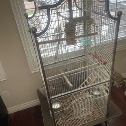 Large Bird Cage for Parrot, Cockatiel, or Conure
