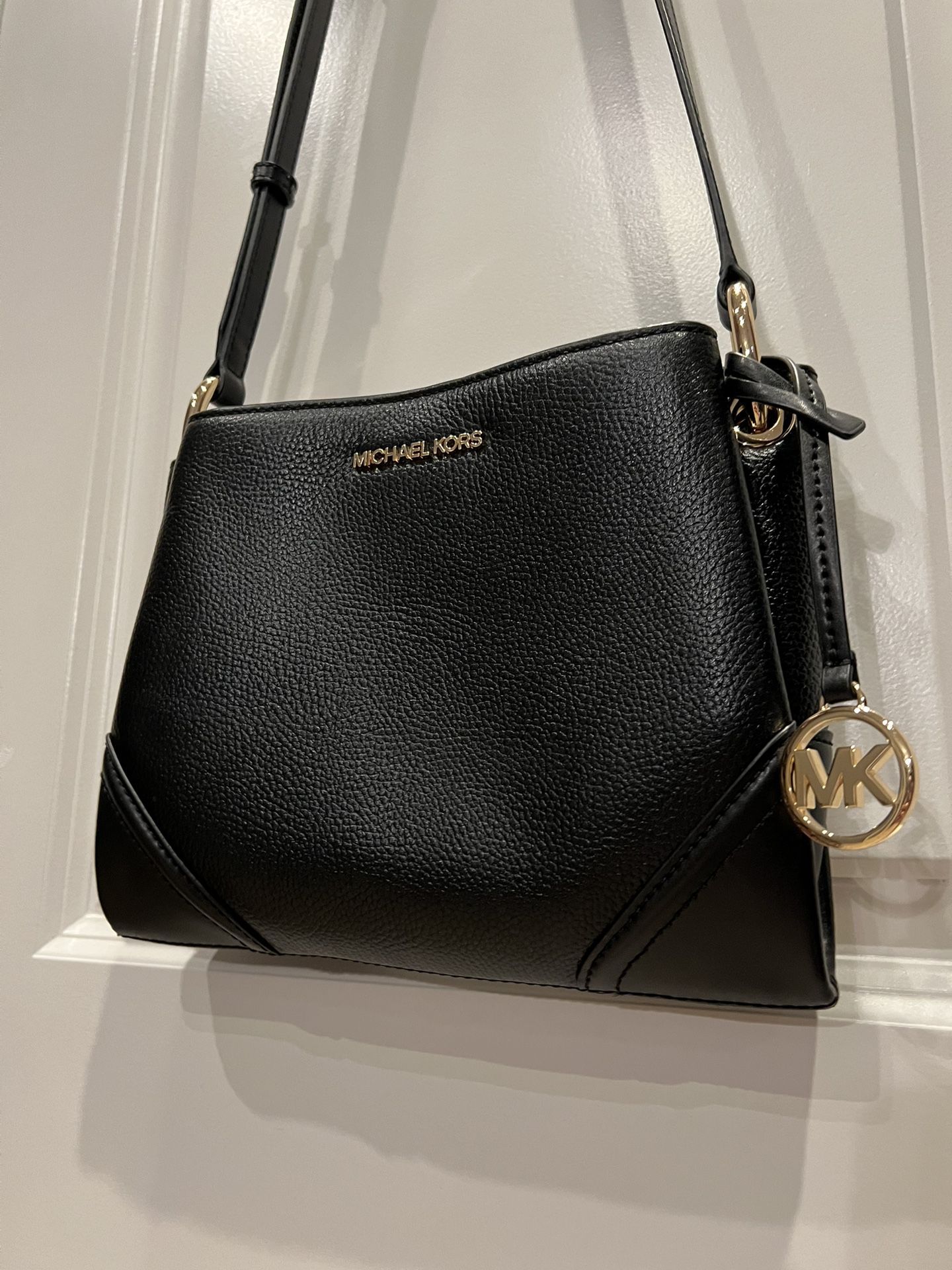 New – Michael Kors Crossbody Bag, Genuine Black Leather | Michael Kors Purse