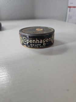 Vintage Copenhagen Moist Snuff Can Empty - Dated May 31 1990 Collectible