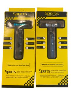 2 Wireless Sports Earbuds with Magnetic Suction