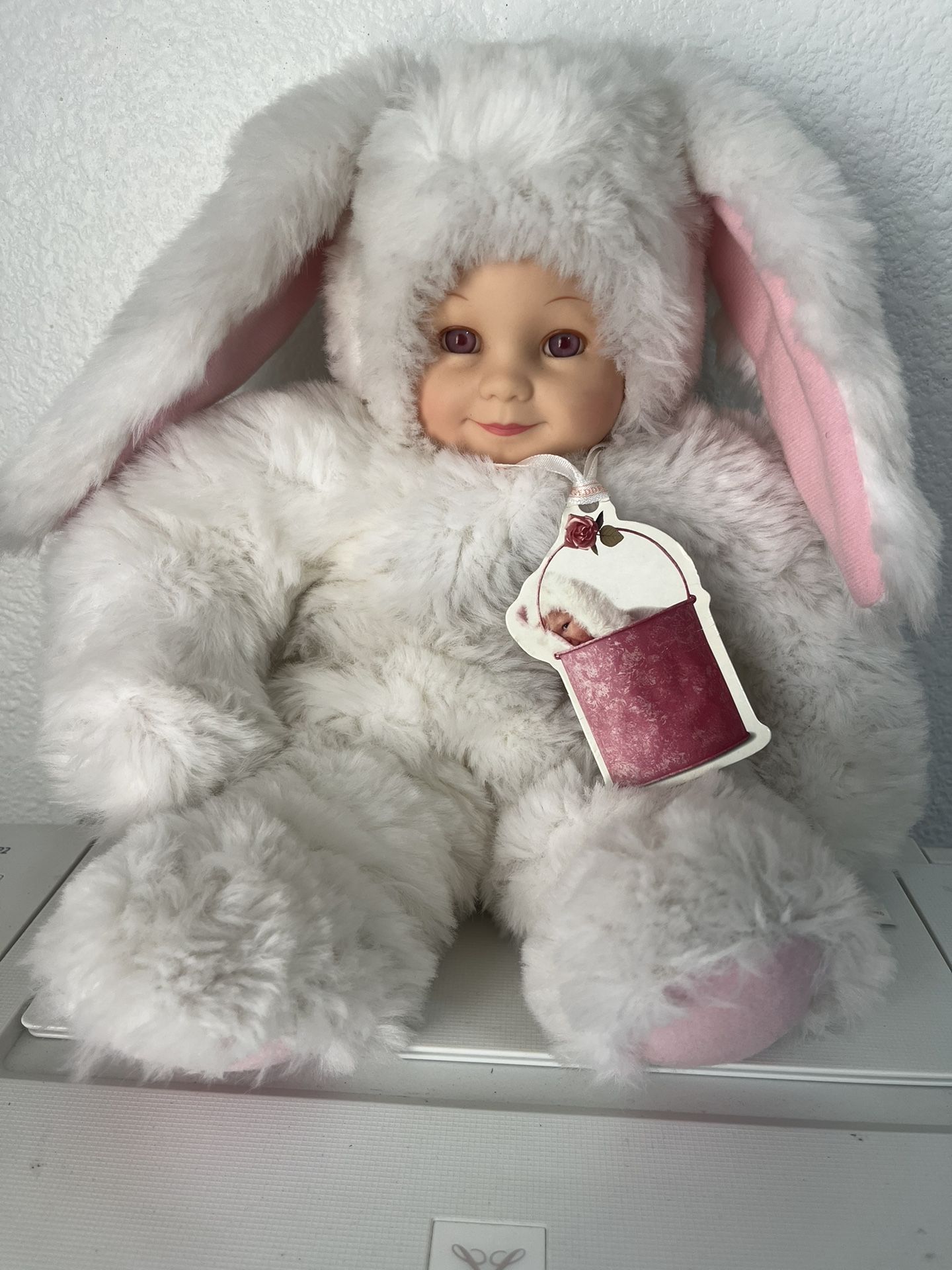 Vintage 1998 Anne Geddes Baby Bunnies Bean Filled Collection Plush