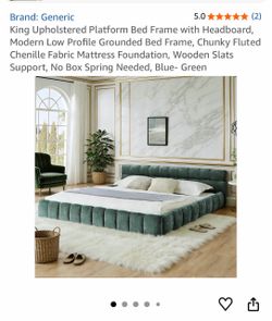 Upholstery bed king size frame